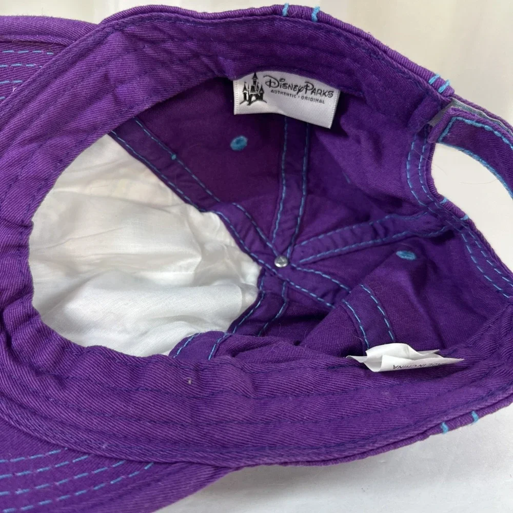 Disney Parks Mickey Mouse Youth Purple Blue Rhinestones Adjustable Ball Cap Hat - Picture 9 of 16